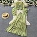 Women's French Style Pink Ruffled Bell Sleeve V Neck Shirt And High Waisted Tiered Skirt Two Piece Set For Resort Slimming Spring_ecoleips.com