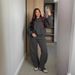 Autumn And Winter Women's Clothing Crew Neck Pullover Head Wide Leg Trousers Suit Fashion Casual Long Sleeve Sweater Cover_ecoleips.com