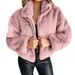 Women's Clothing clothing autumn and winter rabbit fur fur zipper cardigan plush warm jacket_ecoleips.com