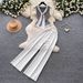 Women's Korean Style Slimming Summer Outfit V-Neck Sleeveless Top Wide Leg Pants Set for Office And Casual Wear_ecoleips.com