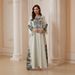 Women's Long Robe Beaded Print round Neck Abaya Style Hot Rhinestone SW2604ins Muslim Fashion Clothing_ecoleips.com