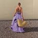 Women's Sexy Floral Print Dress European And American Style Backless Halter Loose Long Gown for Vacation Independent Website Elegant Classy_ecoleips.com