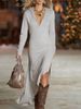 Women's Autumn Fashion: Slimming Hooded Skirt With Symmetrical And Asymmetrical Split_ecoleips.com