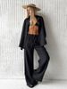 K New Loose Long Sleeved Shirt And Pants Set, Casual Suit For Women_ecoleips.com