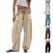 Aria Basics 2025 Cross-Border Hot-Selling Trendy Brand Versatile Women's Loose Wide-Leg , Fashionable Summer Drawstring Casual_ecoleips.com