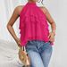 Fashionable Versatile Solid Color Halter Neck Sleeveless Ruffle Top Irregular Women's Clothing_ecoleips.com
