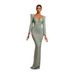 Women's Clothing Temperament Lady Long Sleeved Square Collar Dress Sexy Solid Color Elegant Banquet Evening Dress_ecoleips.com