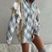 Women's Thin Single Breasted Casual Fashion Shirt Loose Fit European American Style Patchwork Striped Top For Spring Autumn_ecoleips.com