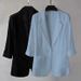 Women's Clothing Women's Linen Blazer Thin Style Summer Sun Protection Casual British White Black Outerwear_ecoleips.com