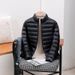Women's Lightweight Padded Jacket Winter Coat Fashion Hooded Stand Collar Short Puffer Jacket Plus Size Casual Outerwear_ecoleips.com