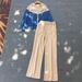 Women's Clothing Letter Hooded Jacket Wide Leg Pants Two Piece Fashion Set_ecoleips.com
