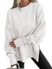 Women's Clothing Women’s Casual Long Sleeve Pullover Sweatshirt – Oversized Round Neck Fleece-Lined Fall/Winter Essential (S-XXL)_ecoleips.com