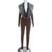 "Women's Furry Footed Jumpsuit - Long Sleeve Bodycon Romper With Cozy Fleece Lining For Autumn & Winter"_ecoleips.com