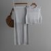 K Slimming Hollow Sleeveless Vest Set, New Knitted Slit Half Skirt Two-piece Set_ecoleips.com