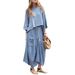 Women's Clothing Spring And Autumn New Solid Color Loose Skirt Two Piece Suit_ecoleips.com