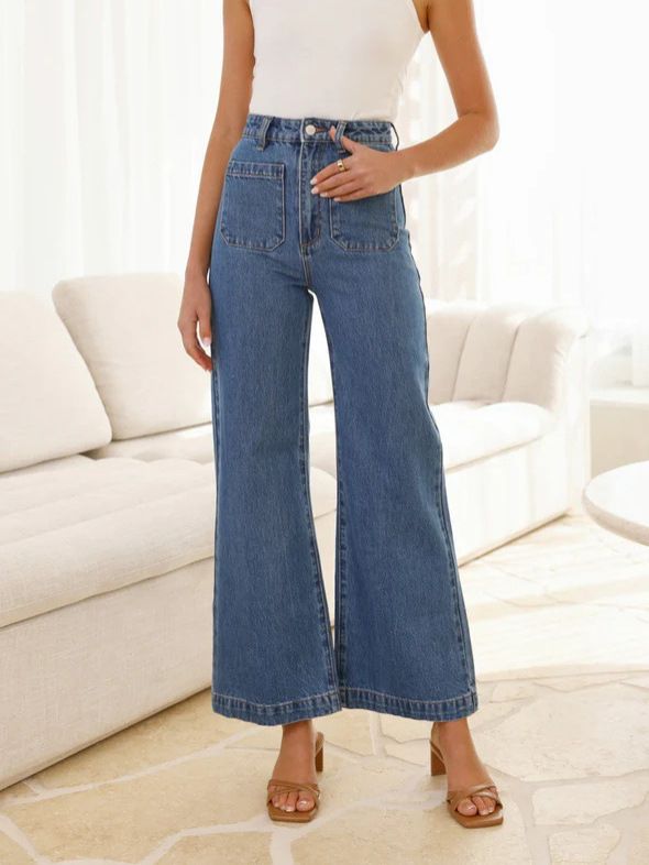 Women's Clothing Fashion Casual Retro Loose Straight Jeans_ecoleips.com