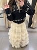 K New Multi Level Heavy Industry Cake Skirt Puff Skirt High Waist Versatile Solid Color A-line Multi Layer Large Swing Long Skirt_ecoleips.com
