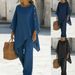 Women's Clothing Women's Casual Loose Denim Two Piece Set Solid Color Spring/Summer For Formal & Casual For Women_ecoleips.com