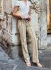 HH Fashion Colorful Striped Pants For Women Sweet Multicolor Wide Leg Long Trousers Spring Autumn Female Cusual Straight Jeans_ecoleips.com