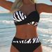 Women's Two Piece Crossover Bikini Set Swimsuit Fashion Trend Summer 2026 New_ecoleips.com