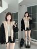 girl New American Syle Mounain Eagle Fur Collar Hooded Jacke For Women, Auumn And Winer Thickened Coon Shor Parka_ecoleips.com