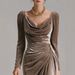 Velvet Vortex – High-Slit Mermaid Dress With Draped Contours For NYC Gallery Openings & Aperitivo_ecoleips.com