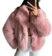 Stylish Women's Faux Fur Coat, Oversized Lapel, Fox Fur Texture Jacket, Available In Multiple Colors, Fluffy And Soft._ecoleips.com