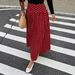 Women's High-Waisted Polka Dot Midi Skirt Slimming Hip Concealing A-Line European American Style for Autumn Winter Versatile mid Length_ecoleips.com