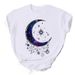 Wholesale Cross-border Clothing, Round-neck Fashion Printed Musical Note Short-sleeve Women's Tops_ecoleips.com