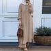 Muslim Arabic Style Two-Piece Set Spring Autumn New Women's Long Sleeve Shirt And Pants Fashion Casual Suit_ecoleips.com