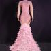 Women’s Clothing Fashion Sexy Mesh Hot Diamond Perspective One Piece Feather Long Dress Evening Dress Stage Performance Costume Ym_ecoleips.com