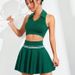 Women's Clothing Tennis Skirt Sports Skirt Badminton Skirt Seamless Knitted Four Sided Stretch Sports Casual_ecoleips.com