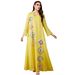 ng2510292 4149 Muslim Middle Eastern Cross-border Robe Women's Long-sleeved Abaya Sequin Long Saudi Dubai Dress_ecoleips.com