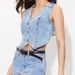 Aria Basics Aria Basics In Stock-15277 # Cross-border Foreign Trade Clothing European And American INS New Women's V-neck Denim Vest Top_ecoleips.com