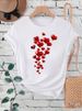 European And American Cross-border Foreign Trade Wholesale Clothing, Simple Heart-shaped Round Neck Plus-size_ecoleips.com