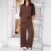 Women's Clothing Holiday Leisure Style Solid Color Two Piece Suit For Women Spring And Summer_ecoleips.com