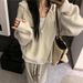 ng2510292 Ng2510292 Hooded Zipper Sweater For Women, Spring Autumn Korean Style, New Inner And Outer Wear, Lazy Loose Cardigan Knitwear,_ecoleips.com