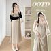 Real Shot New Summer Maternity Camisole Dress Slimming Knitted Long Sleeve Jacket Set_ecoleips.com