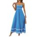 2026 Summer Cross-Border European And American Solid Color Lace Patchwork Elegant Strapless Maxi Dress For Women_ecoleips.com