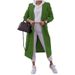Women's Clothing Long Coat Cardigan With Double Breasted Buttons - Elegant Tweed Blazer For Office & Casual Wear (Green, Blue, Yellow, Pink, S-XXL)_ecoleips.com