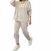 European American In-stock 2025 New Fashion Metal Button Split Long-sleeve Top And Sporty Casual Slim-fit Pants Women's_ecoleips.com