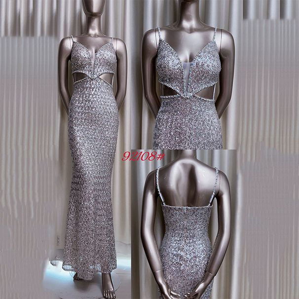 Luxury French Evening Dress Elegant A-Line Gown For Wedding Engagement Special Occasions Chiffon Formal Dress With Pearl Details_ecoleips.com
