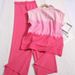 Women's French Style Wide Leg Trousers Set Loose Fitting Knitwear High Waisted Gradient Solid Color Sleeveless round Neck Color Block Design_ecoleips.com