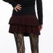 Millennial Hot Girl Low Waisted Color Block Striped Slim Fit A-Line Skirt Fashionable Dark Girl Style New_ecoleips.com