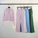 Women's Clothing Loose Fitting Full Zip Hoodie Set For Women Sports Hooded Cardigan Scuba Jacket Fleece Lined Yoga Suit_ecoleips.com