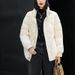 Women's Short Puffer Jacket With Duck Down Filling, Warm Winter Coat With Stand Collar, Slim Fit Quilted Outerwear For Petite Sizes_ecoleips.com