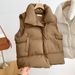 Cotton Vest Women's New Style Sleeveless Cotton Vest Outer Wear Vest Jacket Trendy Autumn And Winter Simple Vest Women's Cotton Vest_ecoleips.com
