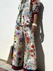 Independent Station Foreign Trade European And American Women's New Printed Suit Casual Long Pants Shirt Fashion_ecoleips.com