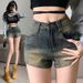 American Retro High Street Denim Shorts For Women In Summer, Thin Style, Spicy Girl, High Waist, Slim Fit, Versatile, A-line Hot Pants_ecoleips.com