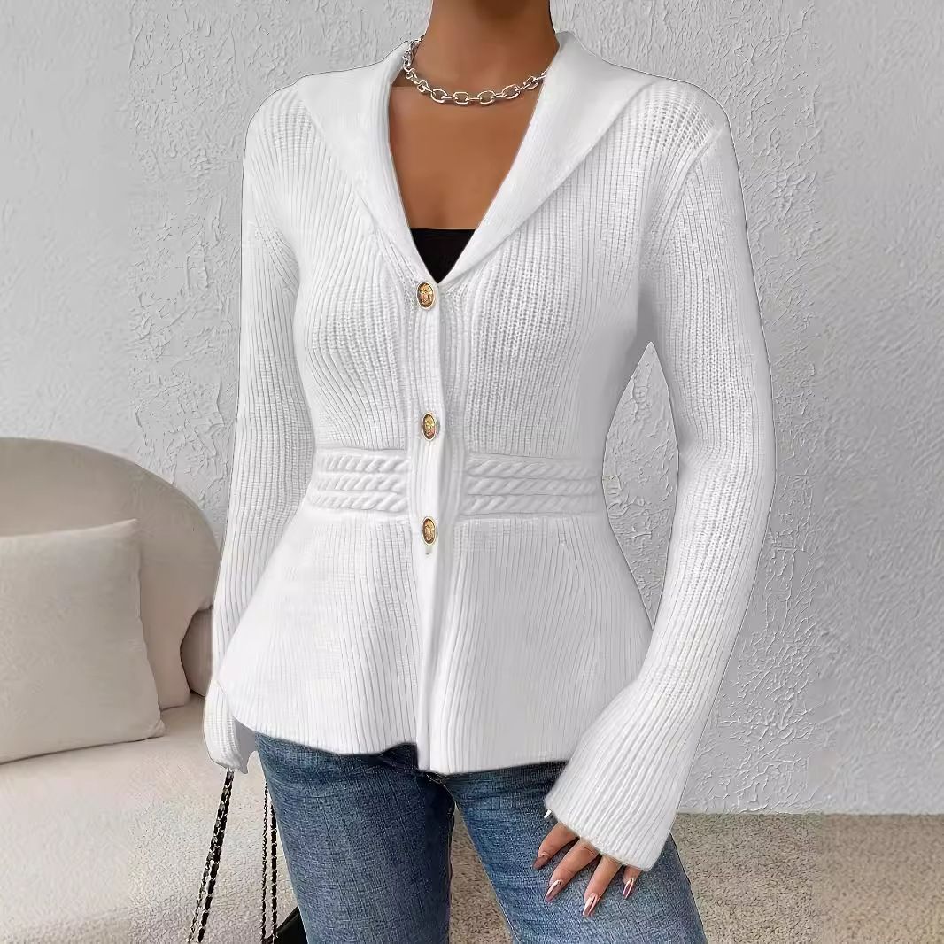 2024 European American Women's Clothing V-neck Cross-border Autumn And Winter Elegant New Sweater_ecoleips.com